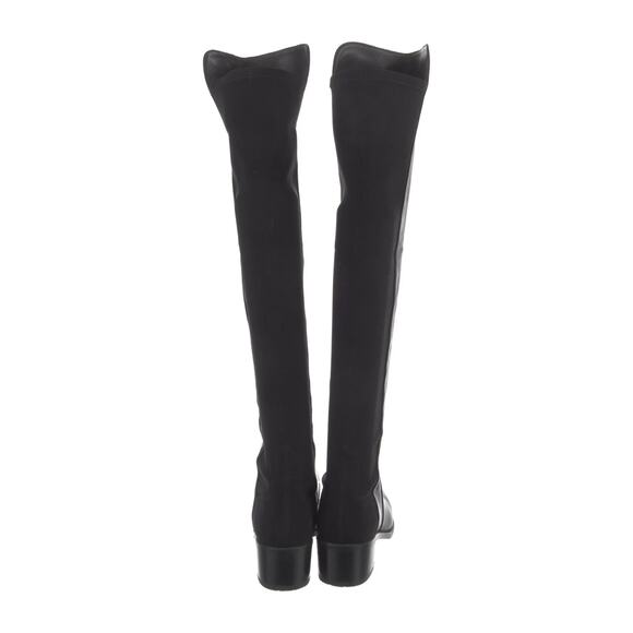 Stuart Weitzman Reserve 5050 Boots Over The Knee Black Stretch Leather Size 6.5 - Picture 5 of 9